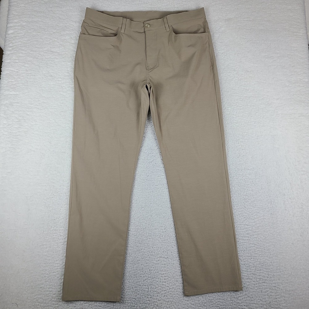 Callaway Pants Mens 38x32 Beige Straight Leg Opti Dri Performance Tech Golf